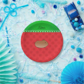 Personalisierter Name Hamster Rote Schneeflocken Pappteller (Party)