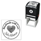 Personalisierter Name handgefertigt mit Liebe Herz Permastempel (Beispiel)