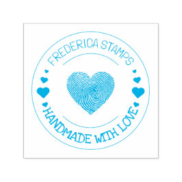 Personalisierter Name Handmade mit Liebe Herz Permastempel