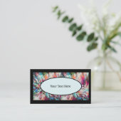 Personalisierter Name: Hartglas Abstrakt Visitenkarte (Stehend Vorderseite)