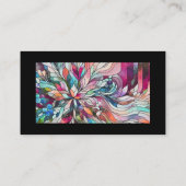 Personalisierter Name: Hartglas Abstrakt Visitenkarte (Rückseite)