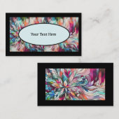Personalisierter Name: Hartglas Abstrakt Visitenkarte (Vorne/Hinten)