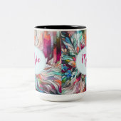 Personalisierter Name: Hartglas Abstrakt Zweifarbige Tasse (Mittel)