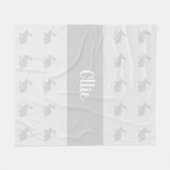 Personalisierter Name Hasen werfen Teppich Fleecedecke (Vorderseite (Horizontal))