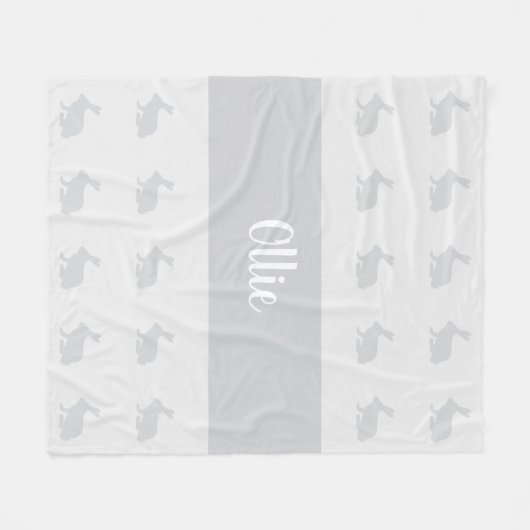 Personalisierter Name Hasen werfen Teppich Fleecedecke (Vorderseite (Horizontal))