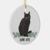 Personalisierter Name Havana Cat Black Gifts 2022 Keramik Ornament (Rechts)