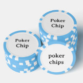 Personalisierter Name Hellblaue Poker-Chip Pokerchips (Stapel)