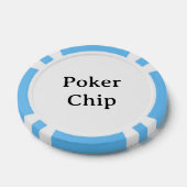 Personalisierter Name Hellblaue Poker-Chip Pokerchips (Einzeln)