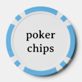 Personalisierter Name Hellblaue Poker-Chip Pokerchips (Rückseite)