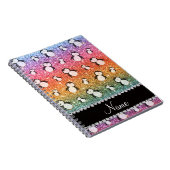 Personalisierter Name heller Regenbogen-Glitzer-Pi Notizblock (Rechte Seite)