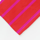 Personalisierter Name Hellrosa Rote Streifen Weihn Fleecedecke (Ecke)
