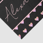 Personalisierter Name Herz Schwarz Seidenpapier (Ausschnitt)