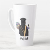 Personalisierter Name Hijabi Abschluss Tasse (Linke Ecke)