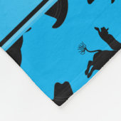 Personalisierter Name Himmel Rodeo Bulle Reiten Fleecedecke (Ecke)