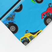 Personalisierter Name Himmelblau ATV-Muster Fleecedecke (Ecke)
