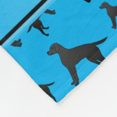 Personalisierter Name Himmelblau Labrador Retrieve Fleecedecke (Ecke)