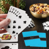 Personalisierter Name Himmelblau Spielkarten (In Situ)