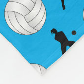 Personalisierter Name Himmelblau-Volleyballs Silho Fleecedecke (Ecke)