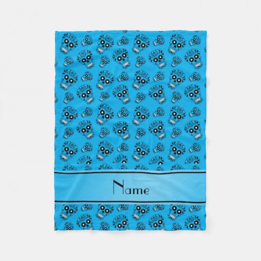Personalisierter Name Himmelsblau Fleecedecke (Vorderseite)