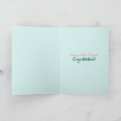 Personalisierter Name Hochzeit Modernes Herz Strei Karte (Innenseite)