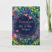 Personalisierter Name Hochzeit Modernes Lila Elega Karte (Vorderseite)