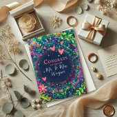 Personalisierter Name Hochzeit Modernes Lila Elega Karte