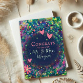 Personalisierter Name Hochzeit Modernes Lila Elega Karte