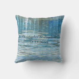 Personalisierter Name Hochzeit Reflection Lake Squ Kissen