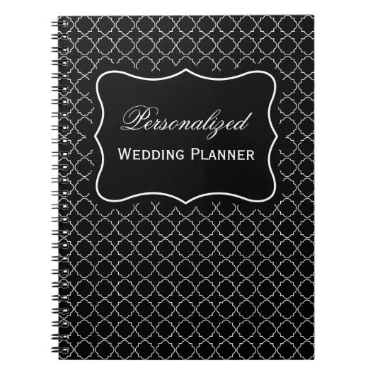 Personalisierter Name Hochzeitsplaner Spiralheft Notizblock (Vorderseite)