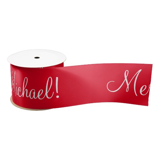 Personalisierter Name Holiday Weihnachtsgeschenk S Satinband (Spule)