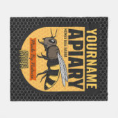 Personalisierter NAME Honey Bee Apiary Beehives Fa Fleecedecke (Vorderseite (Horizontal))