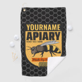 Personalisierter NAME Honey Bee Apiary Beehives Fa Golfhandtuch (Insitu)