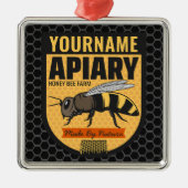 Personalisierter NAME Honey Bee Apiary Beehives Fa Ornament Aus Metall (Vorne)