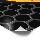 Personalisierter NAME Honey Bee Apiary Beehives Fa Poster (Ecke)