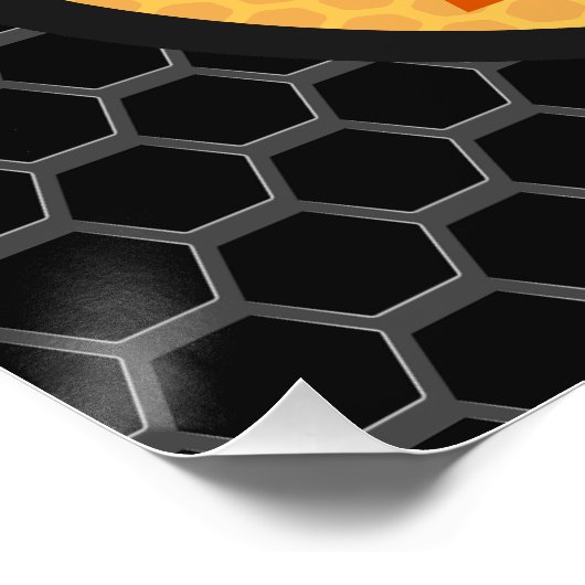 Personalisierter NAME Honey Bee Apiary Beehives Fa Poster (Ecke)