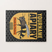 Personalisierter NAME Honey Bee Apiary Beehives Fa Puzzle (Horizontal)