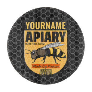 Personalisierter NAME Honey Bee Apiary Beehives Fa Schneidebrett