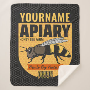 Personalisierter NAME Honey Bee Apiary Beehives Fa Sherpadecke
