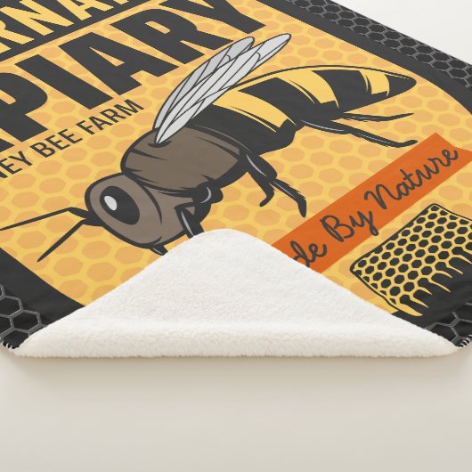 Personalisierter NAME Honey Bee Apiary Beehives Fa Sherpadecke (3/4)