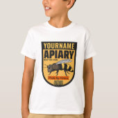 Personalisierter NAME Honey Bee Apiary Beehives Fa T-Shirt (Vorderseite)