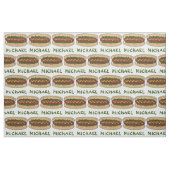 Personalisierter Name Hot Dog Mustard Relish Picni Stoff (Fat Quarter (45,7 x 55,9 cm))