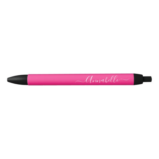 Personalisierter Name (Hot Pink) Kugelschreiber (Vorderseite)