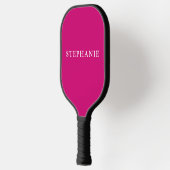Personalisierter Name (Hot Pink) Pickleball Schläger (Links)