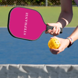 Personalisierter Name (Hot Pink) Pickleball Schläger