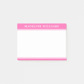 Personalisierter Name Hot Pink Post Hinweise Post-it Klebezettel (Vorderseite)