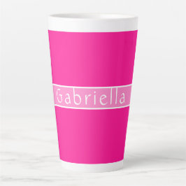 Personalisierter Name Hot Pink und Rosa Milchtasse