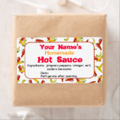 Personalisierter Name Hot Sauce Labels Chili Papri (Insitu)