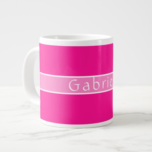 Personalisierter Name (Hotink) Jumbo-Tasse (Vorderseite Links)