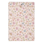 Personalisierter Name Hübsche Vintage-Blumen-Ästhe Mini Klemmbrett (Rückseite)