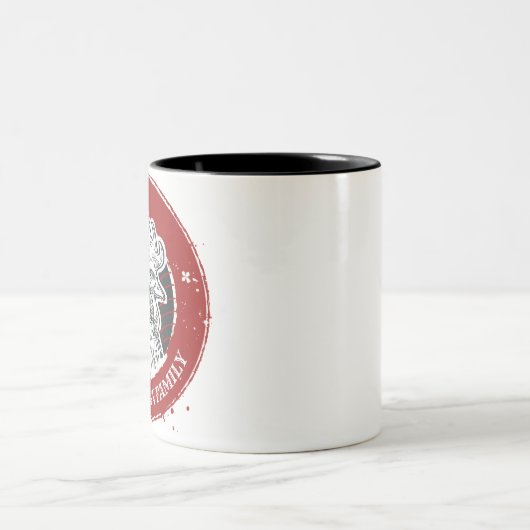 Personalisierter NAME-Hühner-Länderliste Zweifarbige Tasse (Mittel)